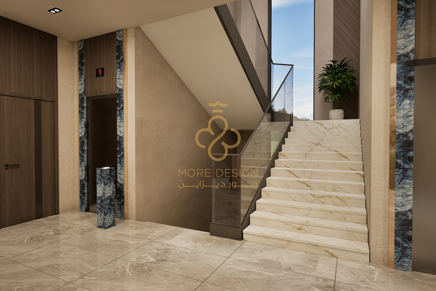 مدخل مبنى تجاري – Commercial Building Entrance | الرياض